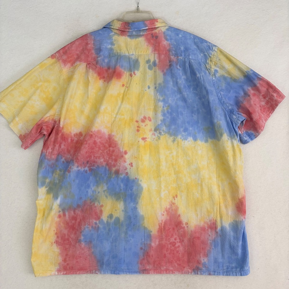 Polo Ralph Lauren Seersucker Camp Shirt Button Up Mens 2XB Multi Tie Dye - Picture 4 of 7